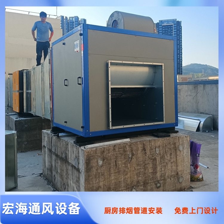 吉安餐馆排烟风管定制 吉安食堂排油烟管道安装 吉安饭堂厨房油烟净化器安装